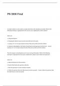 PN 3006 Final Exam Questions and Correct Answers