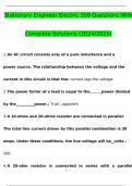 Stationary Engineer Electric| 359 questions| with complete solutions