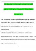 MN Special Engineers Practice Exam questions and answers 2024