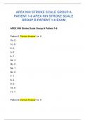 APEX NIH STROKE SCALE GROUP A PATIENT 1-6 APEX NIH STROKE SCALE GROUP B PATIENT 1-6 EXAM