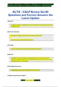 ALTA - CALP Review Set #2 Questions and Correct Answers the  Latest Update