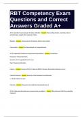 RBT Competency Exam Questions and Correct Solutions Graded A+