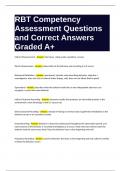 RBT Competency Assessment Questions and Correct Answers Graded A+