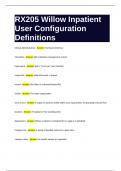 RX205 Willow Inpatient User Configuration Definitions