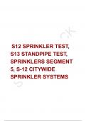  S12 SPRINKLER TEST, S13 STANDPIPE TEST, SPRINKLERS SEGMENT 5, S-12 CITYWIDE SPRINKLER SYSTEMS