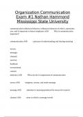 Organization Communication Exam -1 Nathan Hammond Mississippi State University