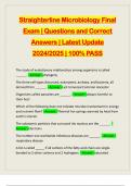 Straighterline Microbiology Final Exam | Questions and Correct Answers | Latest Update 2024/2025 | 100% PASS