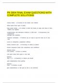 PN 3004 FINAL EXAM QUESTIONS WITH COMPLETE SOLUTIONS.