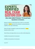 PALS 2020 ARRHYTHMIAS/ 99 Actual Exam Questions & Answers.