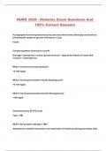 NURS 3525 - Diabetes Exam Questions And 100% Correct Answers