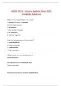 NURS 3525 - Urinary System Exam With Complete Solutions