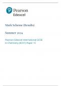 Pearson Edexcel International GCSE In Chemistry (4CH1) Paper 1C  Mark Scheme Summer 2024 