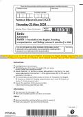 Pearson Edexcel Level 3 GCE Urdu Advanced PAPER 1: Translation into English, Reading comprehension and Writing (research question) in Urdu MAY 2024 Combined Question Paper and Mark Scheme