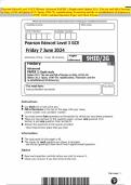 Pearson Edexcel Level 3 GCE History Advanced PAPER 2: Depth study Option 2G.1: The rise and fall of fascism in Italy, c1911–46 Option 2G.2: Spain, 1930–78: republicanism, Francoism and the re‑establishment of democracy JUNE 2024 Combined Question Paper an