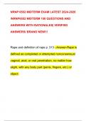 NRNP 6552 MIDTERM EXAM LATEST 2024-2026 /NRNP6552 MIDTERM 150 QUESTIONS AND  ANSWERS WITH RATIONALES| VERIFIED  ANSWERS/ BRAND NEW!!!