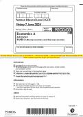 Pearson Edexcel Level 3 GCE ECONOMICS A Advanced PAPER 3: Microeconomics and Macroeconomics JUNE 2024 Combined Question Paper and Mark Scheme