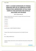 FDNY C-14 EXAM SUPERVISION OF STORAGE, HANDLING AND USE OF CHEMICALS IN NON-PRODUCTION LABORATORIES ACTUAL EXAM COMPLETE 400 QUESTIONS AND DETAILED SOLUTIONS JUST RELEASED| click on AVAILABLE IN PACKAGE DEAL. You 'll get more for less! OR SCROLL TO