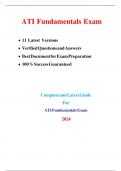 ATI PN FUNDAMENTAL PROCTORED NEWEST 2024 TEST BANK 11 DIFFERENT VERSIONS QUESTIONS AND CORRECT DETAILED ANSWERS WITH RATIONALES (VERIFIED ANSWERS) |ALREADY GRADED A+