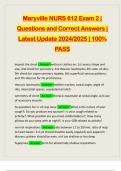 Maryville NURS 612 Exam 2 | Questions and Correct Answers | Latest Update 2024/2025 | 100% PASS