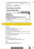 Pearson Edexcel Level 3 GCE History Advanced Subsidiary PAPER 2: Depth study Option 2G.1: The rise and fall of fascism in Italy, c1911–46 Option 2G.2: Spain, 1930–78: republicanism, Francoism and the re-establishment of democracy MAY 2024 Combined Questio