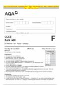 AQA GCSE PANJABI Foundation Tier Paper 4 Writing JUNE 2024 Combined Question Paper and Mark Scheme