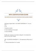 WFA CERTIFICATION EXAM WITH GUARANTEED ACCURATE ANSWERS |VERIFIED