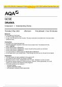 AQA GCSE DRAMA Component 1 Understanding Drama MAY 2024 Combined Question Paper and Mark Scheme