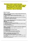 Chapter 02: History of Public Health and Public and Community Health Nursing Stanhope: Public Health Nursing: Population-Centered Health Care in the Community, 10th Edition    MULTIPLE CHOICE  1.	In the past, what term was used to identify population-cent