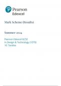 Pearson Edexcel Level 1/Level 2 GCSE (9–1) Design and Technology COMPONENT 1E JUNE 2024 MARK SCHEME : Textiles