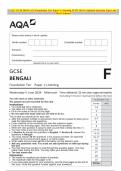 AQA GCSE BENGALI Foundation Tier Paper 1 Listening JUNE 2024 Combined Question Paper and Mark Scheme