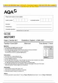 AQA GCSE HISTORY Paper 2 Section B/C: Elizabethan England, c1568–1603 JUNE 2024 Combined Question Paper and Mark Scheme