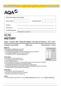 AQA GCSE HISTORY Paper 2 Section B/B: Medieval England: the reign of Edward I, 1272–1307 JUNE 2024 Combined Question Paper and Mark Scheme