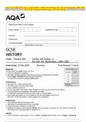 AQA GCSE HISTORY Paper 1 Section B/E: Conflict and tension in the Gulf and Afghanistan, 1990–2009 MAY 2024 Combined Question Paper and Mark Scheme