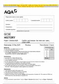 AQA GCSE HISTORY Paper 1 Section B/B: Conflict and tension: the inter-war years, 1918–1939 MAY 2024 Combined Question Paper and Mark Scheme