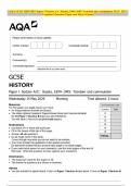 AQA GCSE HISTORY Paper 1 Section A/C: Russia, 1894–1945: Tsardom and communism MAY 2024 Combined Question Paper and Mark Scheme