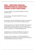 NHA - CERTIFIED MEDICAL ADMINISTRATIVE ASSISTANT (CMAA) STUDY QUESTIONS