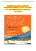  COMPLETE TEST BANK FOR MEDICAL SURGICAL NURSING CONCEPTS FOR CLINICAL JUDGEMENT AND COLLABORATIVE CARE 11TH EDITION|NEWEST EDITION 2024|2025 A+