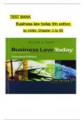 Test Bank For Business Law Today (9th Edition) Text & Summarized Cases: E-Commerce, Legal, Ethical, and Global Environment: Standard Edition by Miller & Jentz, All 1-45 Chapters Covered ,Latest Edition, ISBN:9780324786521