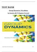 Test Bank for Group dynamics 7th Edition by Forsyth, All Chapters 1 to  17  complete Verified editon