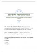 CDIP EXAM PREP QUESTIONS WITH GUARANTEED ACCURATE ANSWERS |VERIFIED