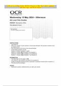 OCR AS Level Film Studies H010/01 Elements of film MAY 2024 Combined Question Paper and Mark Scheme