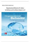 Solution Manual For Organizational Behavior: Emerging Knowledge. Global Reality 10th Edition by McShane and Von Glinow, All Chapters 1 to 15  complete Verified editon 