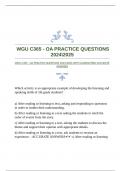 WGU C365 - OA PRACTICE QUESTIONS 20242025 WITH GUARANTEED ACCURATE ANSWERS