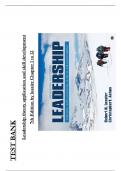 Test Bank for Leadership: Theory, Application, & Skill Development 7th Edition by Lussier & Achua, All Chapters 1 to 12  complete Verified editon ISBN:9781071856857