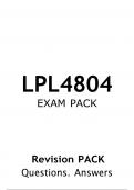 LPL4804 EXAM PACK 2024