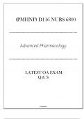 (PMHNP) D116 NURS 6800 - Advanced Pharmacology - Latest OA Exam 2024.