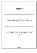 (Devry) HIM377 Cybersecurity & Data Privacy - Latest Final Exam Review Q & S 2024.