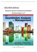 Test Bank for Quantitative Analysis for Management, 14th Edition by Render, Stair & Hale, All Chapters 1 to 15  complete Verified editon ISBN: 9780137864966