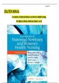 Solution Manual For Foundations of Maternal-Newborn and Women's Health Nursing 8th Edition by Sharon Murray; Slone McKinney, All 1-28 Chapters Covered ,Latest Edition, ISBN:9780323827393