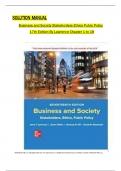 Solution Manual For Business and Society: Stakeholders, Ethics, Public Policy 17th Edition by Lawrence All  Chapters Covered ,Latest Edition, ISBN:9780072986211